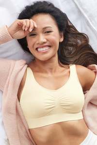 Bras Briefs: Amoena Becky Wire Free Mastectomy Bra - Off White