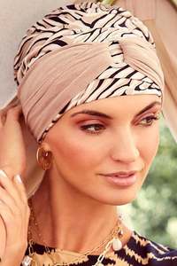Christine Sienna Boho Hair Loss Turban Set - Brown Zebra