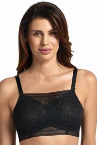 Clearance Size 14: Anita Fleur Lace Bandeau Top - Black