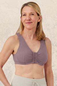 Amoena Frances Wire Free Mastectomy Bra - Dark Mauve