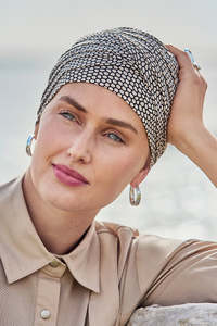 Christine Shanti Hair Loss Turban - Beige Snake