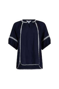 Top: LOOBIES STORY VARENA BLOUSE - INDIGO