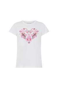 CAMILLA SLIM FIT ROUND NECK T-SHIRT - BOTANICAL NOVELLA