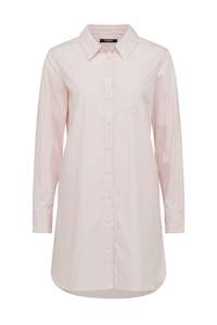 Top: CABLE TOMBOY SHIRT - PINK STRIPE