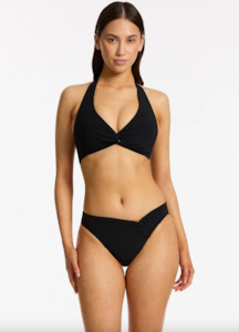 JETS ESSENTIALS TWIST FRONT PANT- BLACK