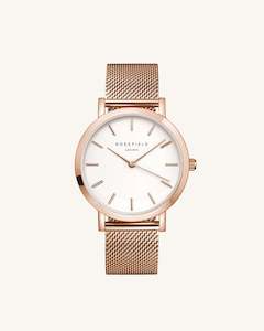 Watches: ROSEFIELD - THE MERCER - WHITE/ROSEGOLD