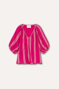 SUMMERY COPENHAGEN BELLA BLOUSE - FUCHSIA ROSE