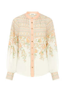 Mos The Label: MOS THE LABEL JOANNA BLOUSE - FLORAL BORDER PRINT