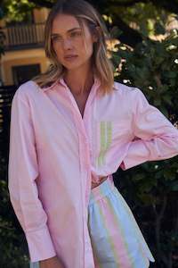 Aston Studio: ASTON STUDIO BUDDY SHIRT - BALLET/PARADISE