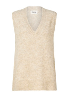 Mos The Label: Mos The Label Vesper Knit Vest - Stone