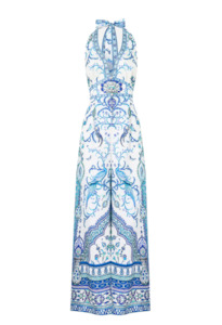 Jumpsuits Playsuits: Camilla Halterneck Jumpsuit With Tie Neck - Isnik Lullaby