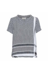 Summery Copenhagen Shirt O Short Sleeve 1009 - Black/White