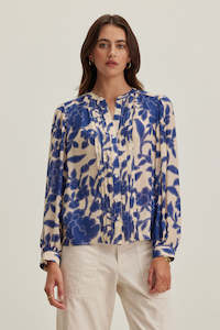 Velvet By Graham Spencer: Velvet By Graham & Spencer Elda Printed Crepe Floral Top - Callalily