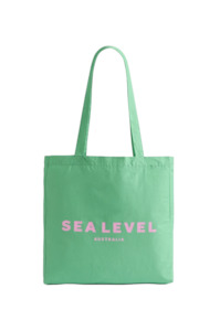 Sea Level: Sea Level Logo Cotton Beach Tote - Kelly Green