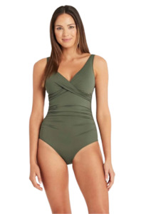 Sea Level Essentials Cross Front Multifit One Piece - Khaki