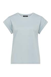 Cable Pima Tee - Dusty Blue