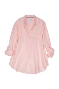 Hut Clothing: Hut The Boyfriend Linen Shirt - Marshmellow