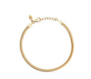 By Charlotte: By Charlotte Herringbone Chain Bracelet -18k Gold Vermeil