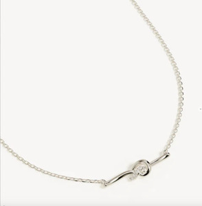 By Charlotte Love Knot Diamond Necklace - Sterling Silver