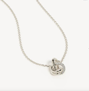 By Charlotte Endless Knot Diamond Necklace - Sterling Silver