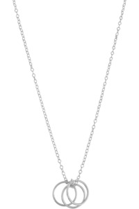 Jewellery Copy: Misuzi - Yana Chain With 3 Rings - Sterling Silver