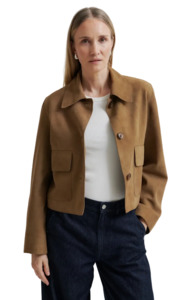 Second Female Noomi Suede Jacket - Silver Mink