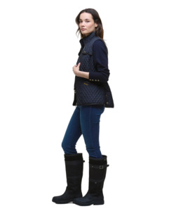 All: Barbour Fitted Dahila Quilted Gilet - Dark Navy