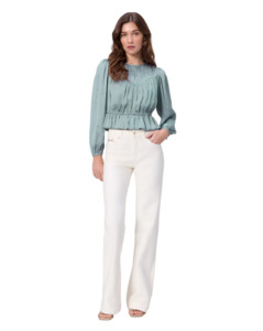All: Paige Leenah Wide Leg 34" Jean - Tonal Ecru