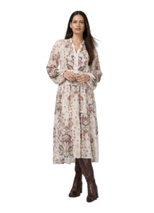 All: Loobies Story Antoinette Midi Dress -  Bone Multi