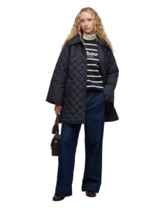 Barbour: Barbour Cara Quilted Jacket - Dark Navy//Ancient Poplar