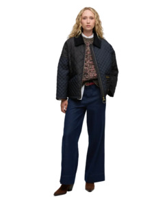 Barbour: Barbour Danby Quilted Jacket - Dark Navy/Black/Dress Tartan