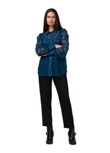 Loobies Story: Loobies  Story Filigree Shirt - Peacock