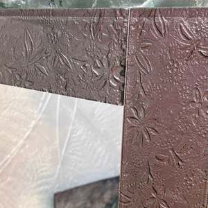 Wall Art: Garage Sale Grey Slumped Glass Trim Mirror