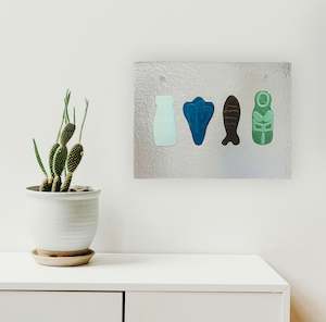 Wall Art: Kiwiana NZ Lolly Collection - The S(Quad)