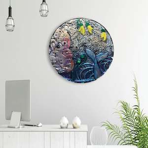 Circular Disc Art: Disc Glass Art - Made to order
