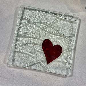 Square Platters: Copper Heart Conformity - Small Square