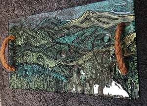 Hand Painted Landscape Platters: Large Rope Handle - Landscape Tray