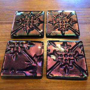 Sundance Pressed Tin Coasters - Set of 4