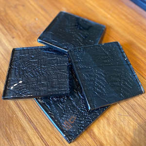 Black Fern Coasters - Set of 4