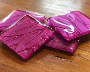 Coasters 1: Pink Feather Coasters - Set of 4