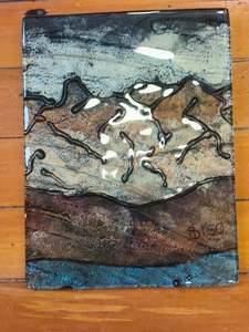 All Glass Platters: Abstract Landscape - Wall Art