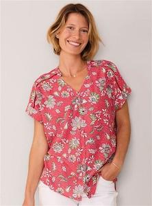 Victoria Hill: Printed Insert Sleeve Blouse