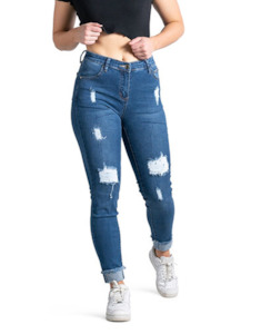 Wakee Denim: Wakee Turn Up Cuff Jean