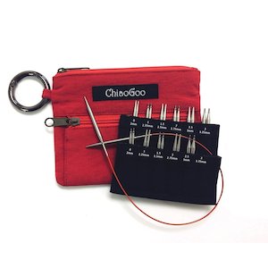 Knitting Needles And Crochet Hooks: ChiaoGoo Twist Red Shorties Set