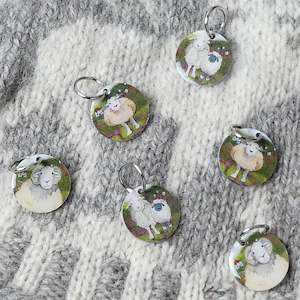 Accessories: Felted Sheep Knitting Stitch Markers