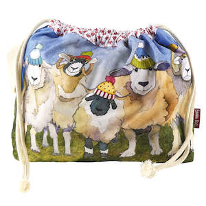 Project Bags: Happy Sheep Drawstring Project Bag