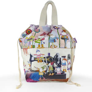 Frontpage: Large Crafting Gnomes Bucket bag