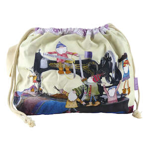 Frontpage: Sewing Gnomes Drawstring Project Bag