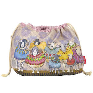 Frontpage: Sheep in Sweaters II Drawstring Project Bag - Emma Ball