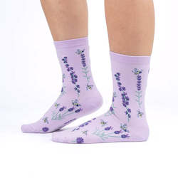 Women: Bees & Lavender - Women's Crew Socks - Sock It To Me